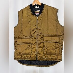 Vintage Men’s Wall Insulated Outerwear Brown Quilted Vest